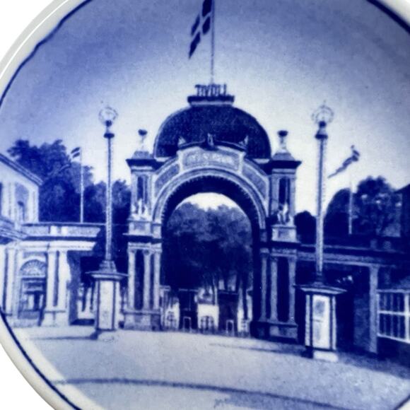 Royal Copenhagen Mini Plate Tivoli Porcelain Blue Display Wall Art 3.25 Inch - Picture 6 of 16